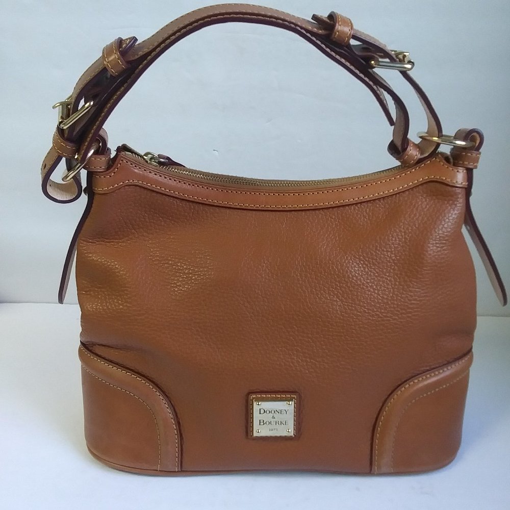 Dooney & Bourke Caramel Leather Hobo Shoulder Bag